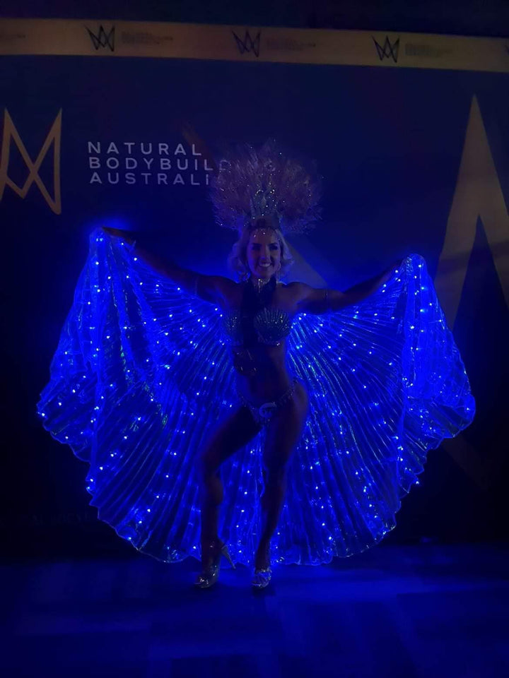 LED light up angel wings mermaid costume
